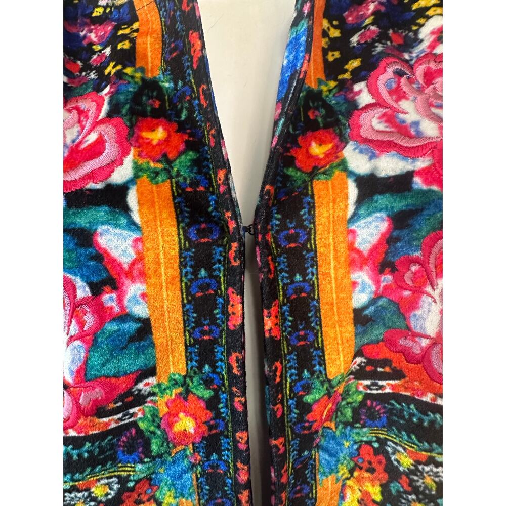 Ruby Yaya Women's Romero Boston Proper Floral Embroidered Velvet Jacket sz S - Picture 8 of 13